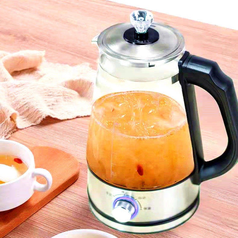 Ấm pha trà tự động giữ nhiệt bằng hơi nước thủy tinh sức khỏe