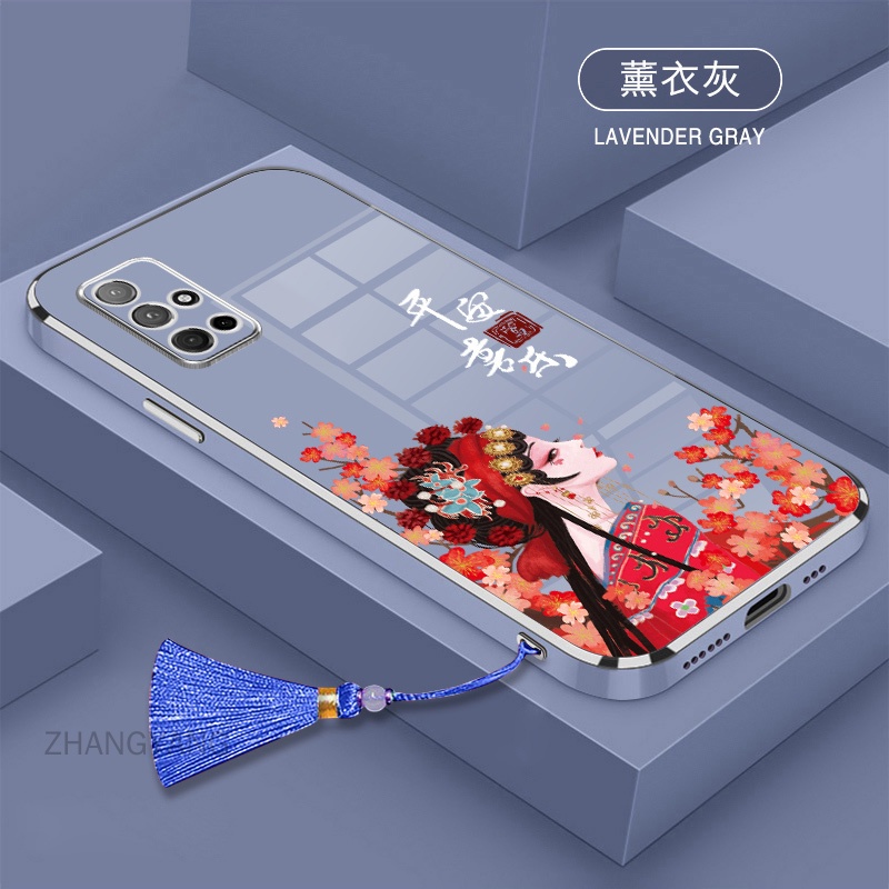 Ốp Điện Thoại TPU Silicon Mềm Viền Thẳng Có Dây Đeo Cho Samsung a31 a51 a71