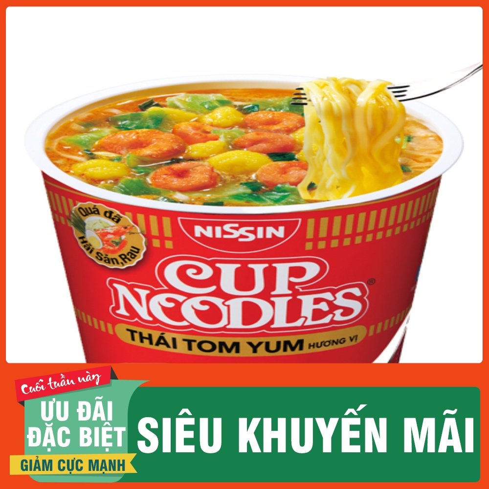 Thùng 24 Ly Mì Cup Noodles Nissin 67g/ly đến 74g/ly nhập khẩu Thái Lan - Ưu Đãi Mùa Dịch