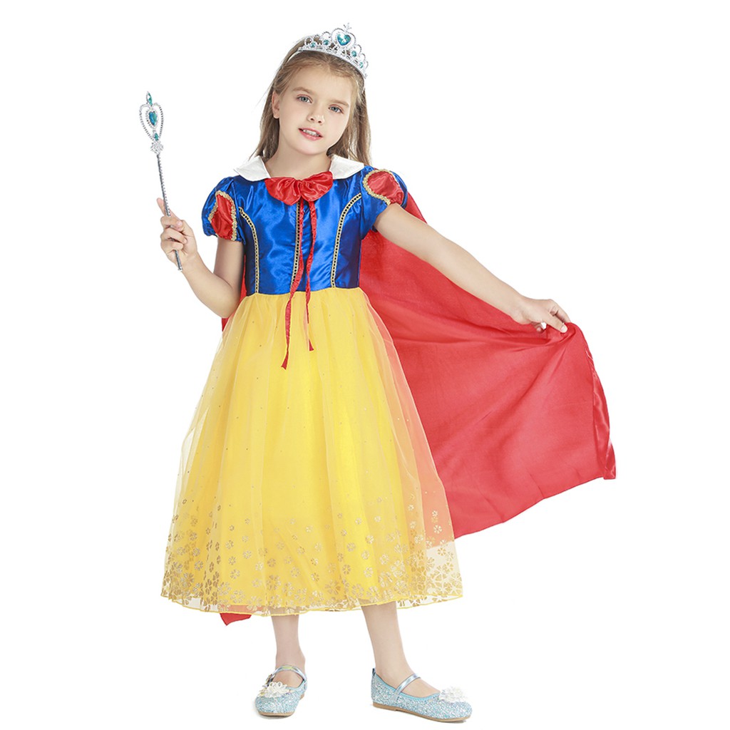 Đầm công chúa bạch tuyết hóa trang halloween cho bé gái