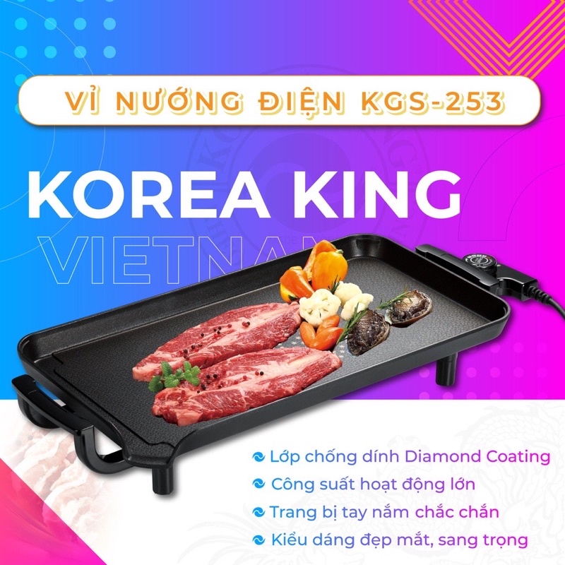 Bếp nướng điện Korea King KGS-253 - Sản xuất tại Hàn Quốc - Bảo hành 12 tháng