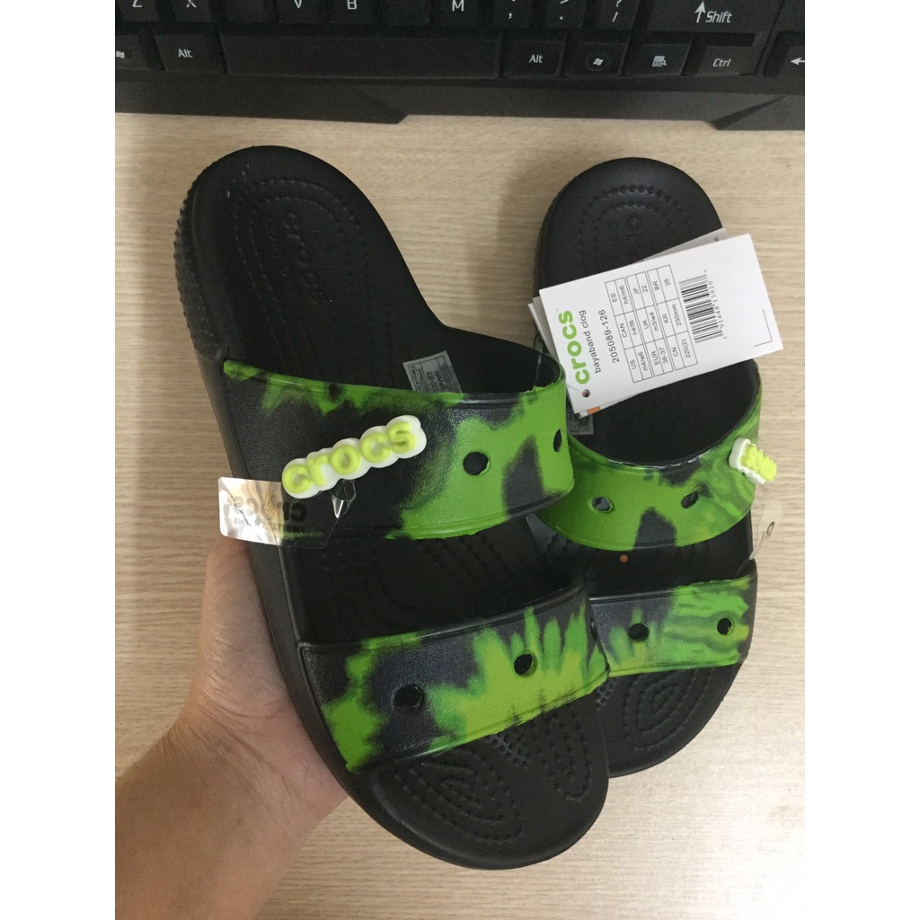 CROCS - Dép Lê classic 2 quai họa tiết nam nữ, PB106 - p1