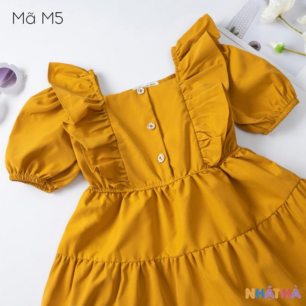 Váy bé gái công chúa M5 dáng xòe thiết kế tay bồng siêu xinh size đại từ 12-43kg