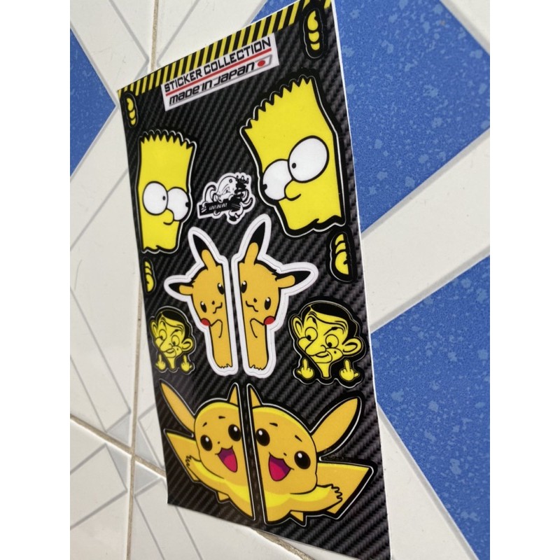 sét logo 10x18 simpson pikachu