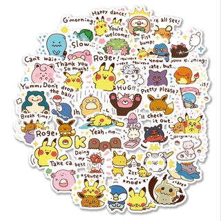 40 pcs/set Pokémon Cartoon anime Graffiti laptops notebook paper sticker paper skateboard waterproof toys children stickers