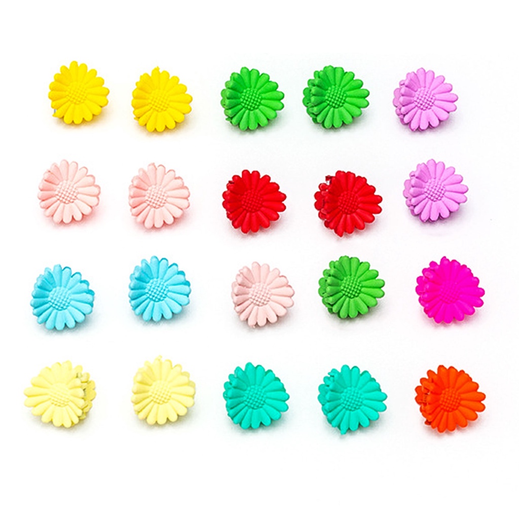 Set 20 Kẹp Tóc Hình Hoa / Bướm Nhiều Màu Sắc Phong Cách Hàn Quốc