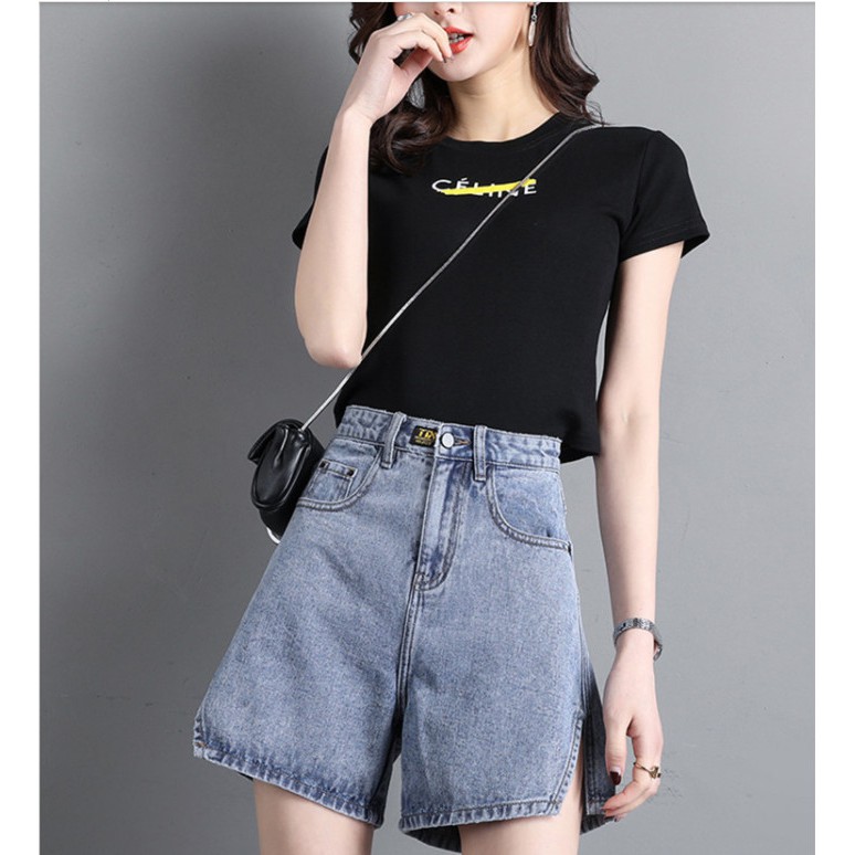 [ TẦNG LỚP ] QUẦN JEAN NGỐ LỬNG NỮ XẺ LAI LƯNG CAO MÀU XANH NHẠT CAO CẤP HADI ĐỦ SIZE S, M, L FORM RỘNG VẢI MỀM MỊN