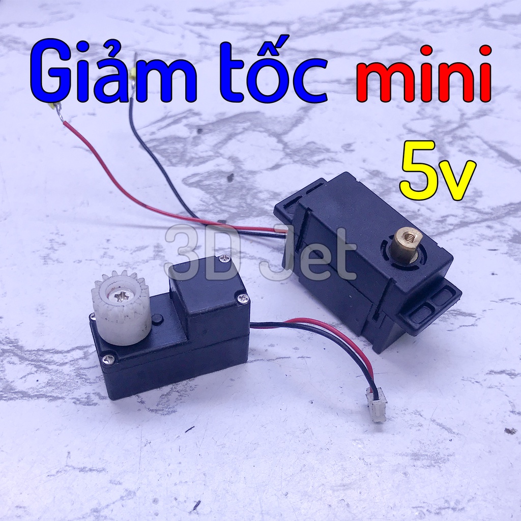 Động cơ giảm tốc mini 5v cực khoẻ, bánh răng kim loại