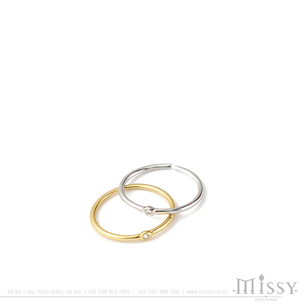 Nhẫn midi Jennifer đính đá trắng