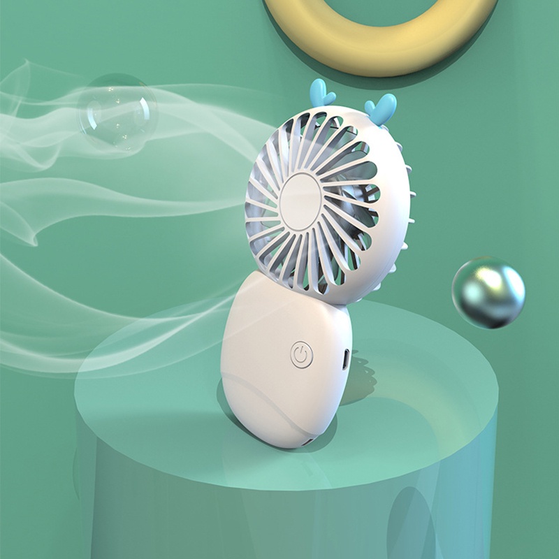 Quạt Làm Mát Mini Cầm Tay/Để Bàn Cổng Sạc USB Có Thể Sạc Lại