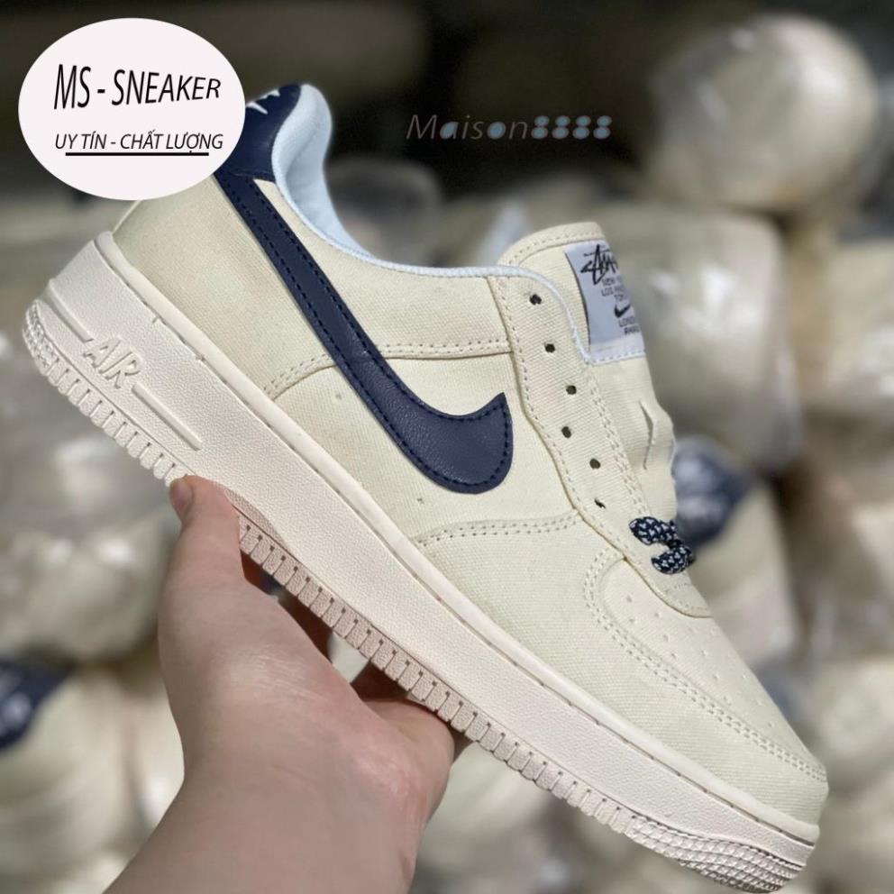 giày af1 cavas navy [MS-Sneaker], giày air focer be sữa tích xanh hàng cao cấp full size 36-43 full phụ kiện.