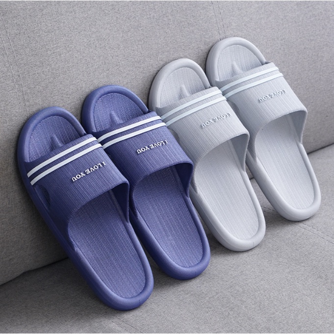 Dép đi trong nhà, dép đôi nam nữ, mang văn phòng, nhà tắm, êm nhẹ chống trơn bằng PVC dẻo bền đẹp D-63