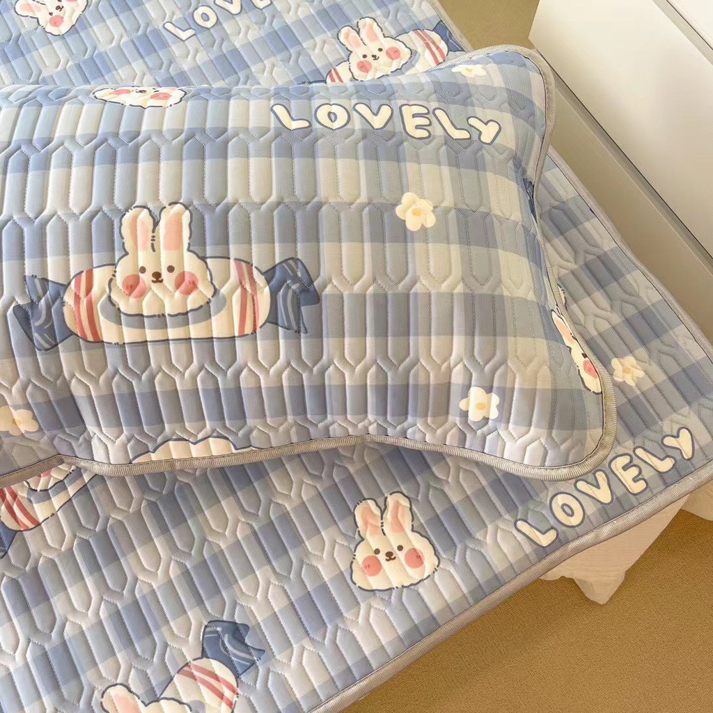 Chiếu Điều Hòa Cao Su Non 5D Hàng Loại 1 Mẫu Thỏ Xanh - Ngân Khánh Bedding Decor