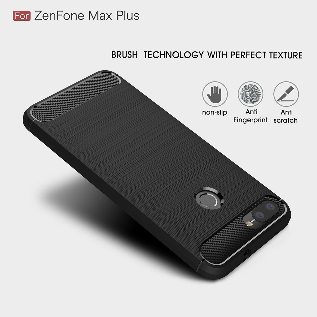 ASUS Zenfone Max Plus （M1）ZB570TL Carbon fiber soft shell Phone case