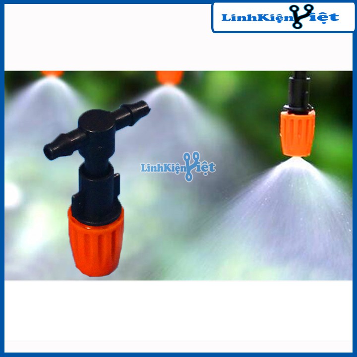 Đầu Béc Phun Sương Tưới Cây Bằng Nhựa 1 Cửa - Chữ T (Phun Ngoài Trời)