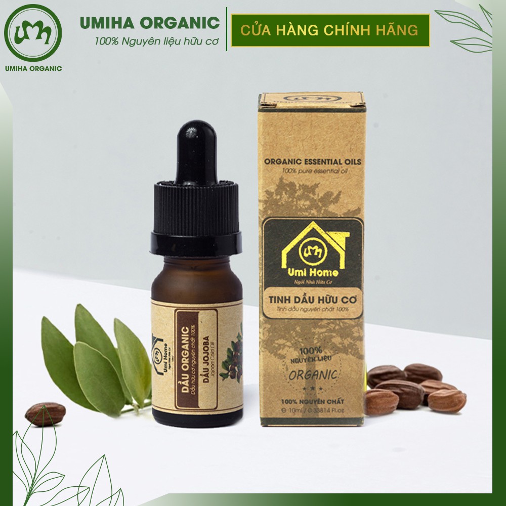 Dầu Jojoba hữu cơ UMIHOME nguyên chất - Dưỡng sáng da, cân bằng độ ẩm da, chống oxi hóa lão hóa, nếp nhăn, ngừa thâm mụn