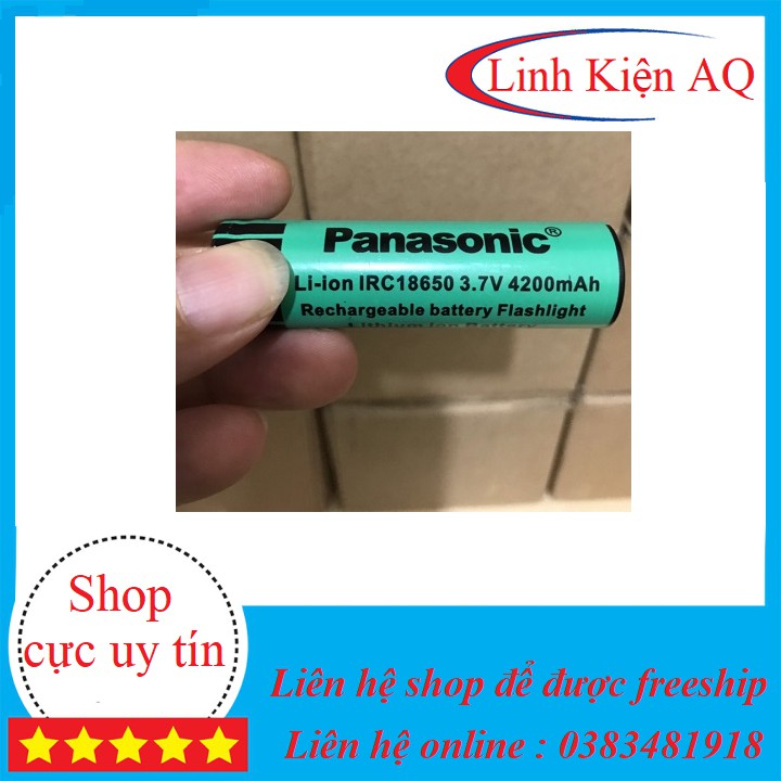 Pin Li-on 18650 dung lương 4200mAh dòng xả 10C(loại tốt) pin lithium 18650