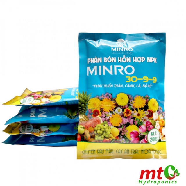 Phân Bón NPK MINRO 30-9-9 Giúp Cây Phát Triển