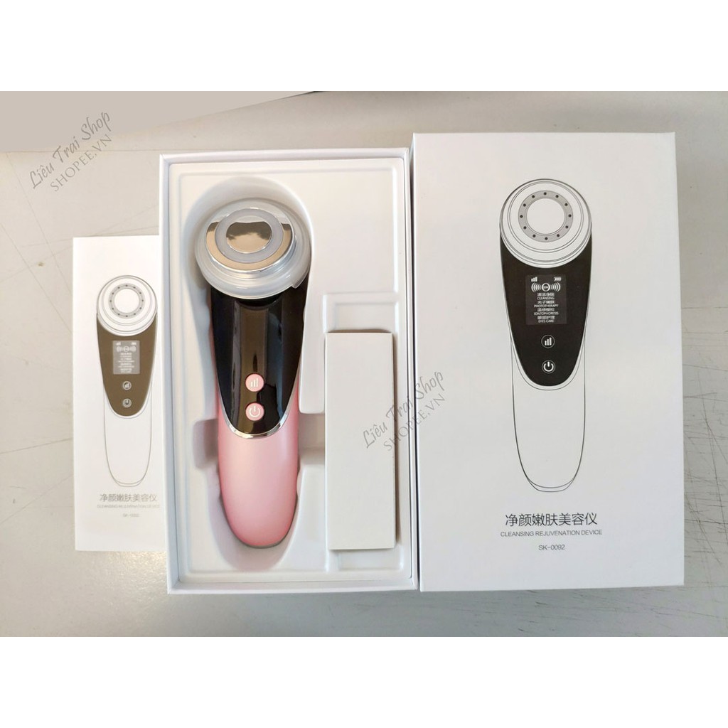 Máy mát xa mặt massage mặt chăm sóc da mặt trẻ hoá da mặt ion làm sạch da mặt chăm sóc vùng mắt