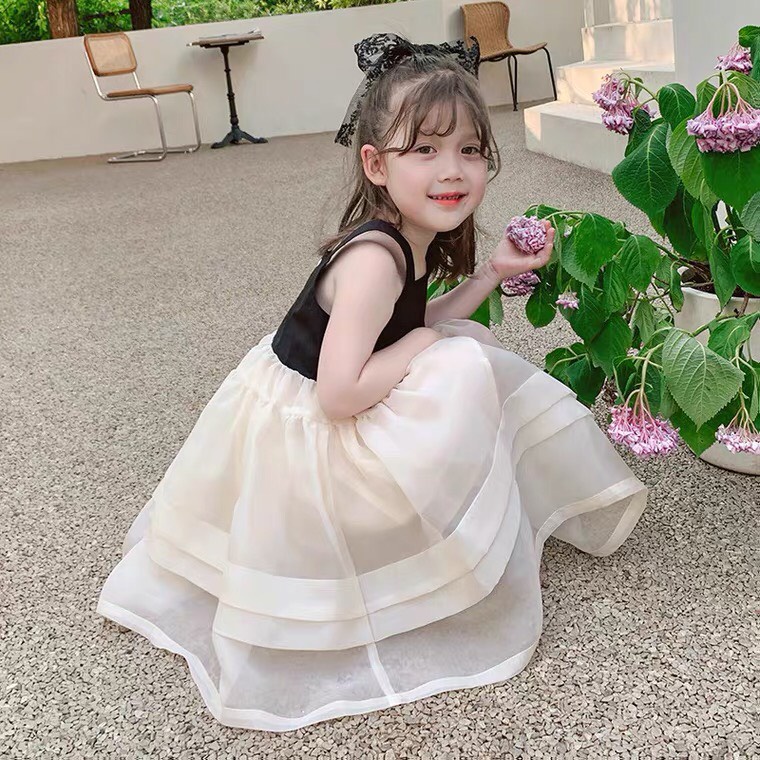 Váy Bé Gái Hml Áo Đũi Váy Tơ Cho Bé 1- 10 Tuổi, Váy Cho Bé Gái Chất Mát, Đầm Bé Gái Size Đại Mã A12