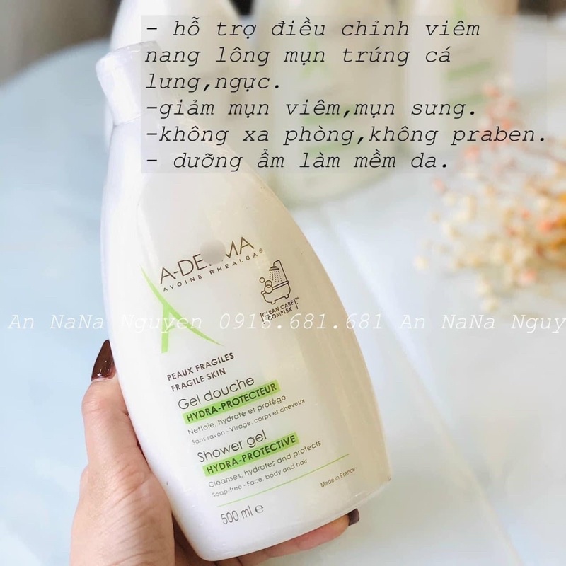 Sữa tắm giảm mụn lưng A-DERMA