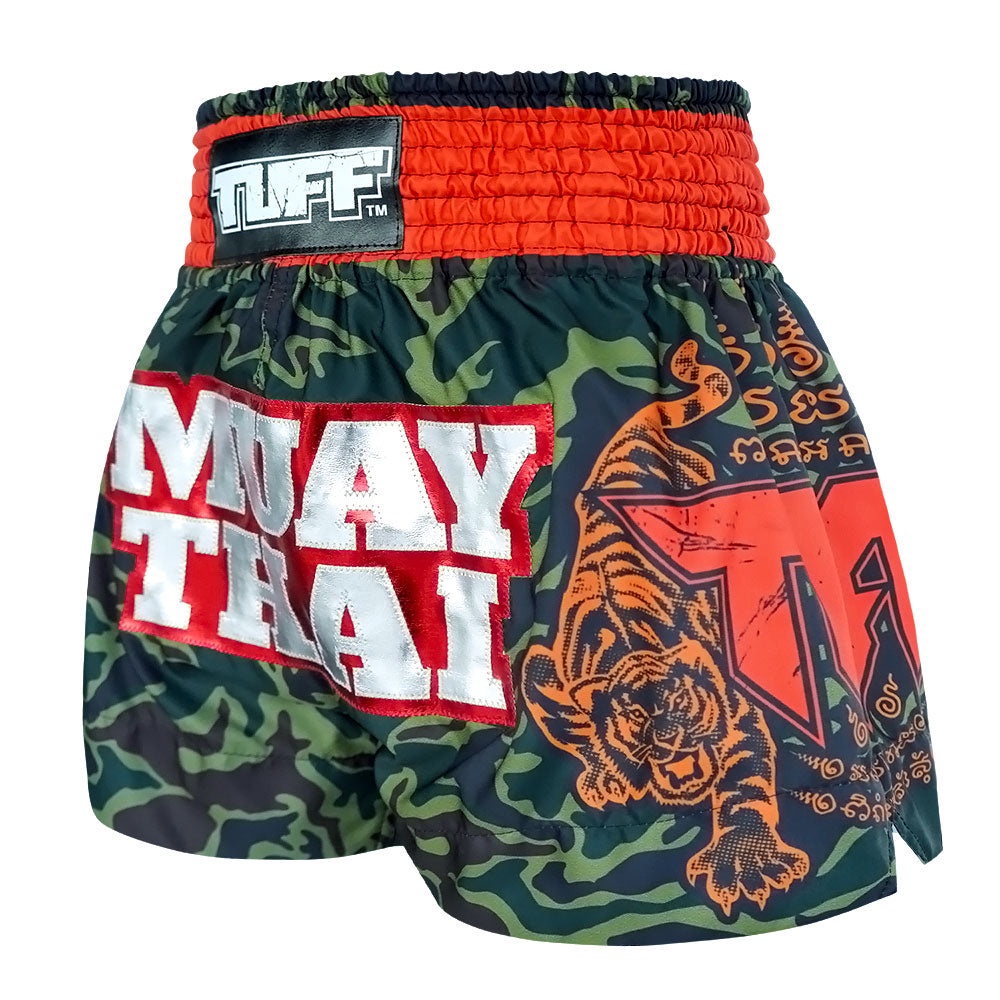 Quần Muay Thai Tuff  New Green Military Camouflage