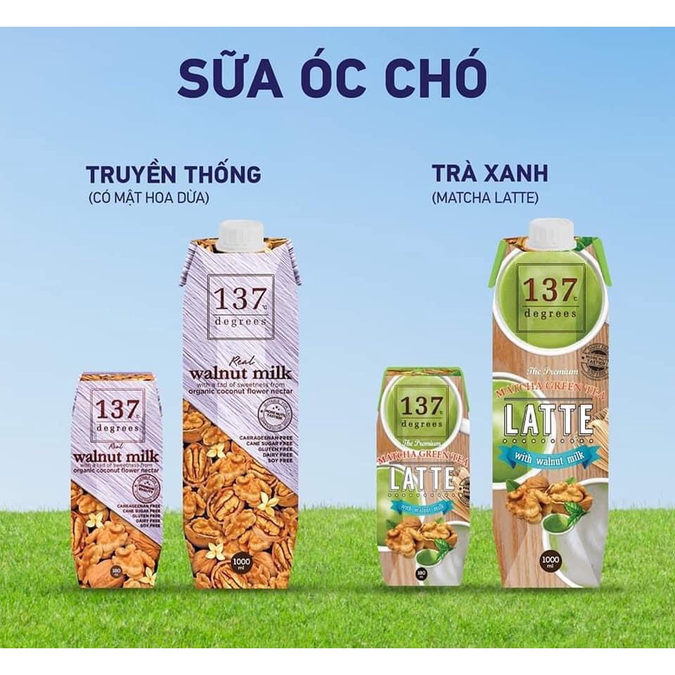 Sữa hạt Óc Chó Nguyên Chất 137 Degrees hộp 1L