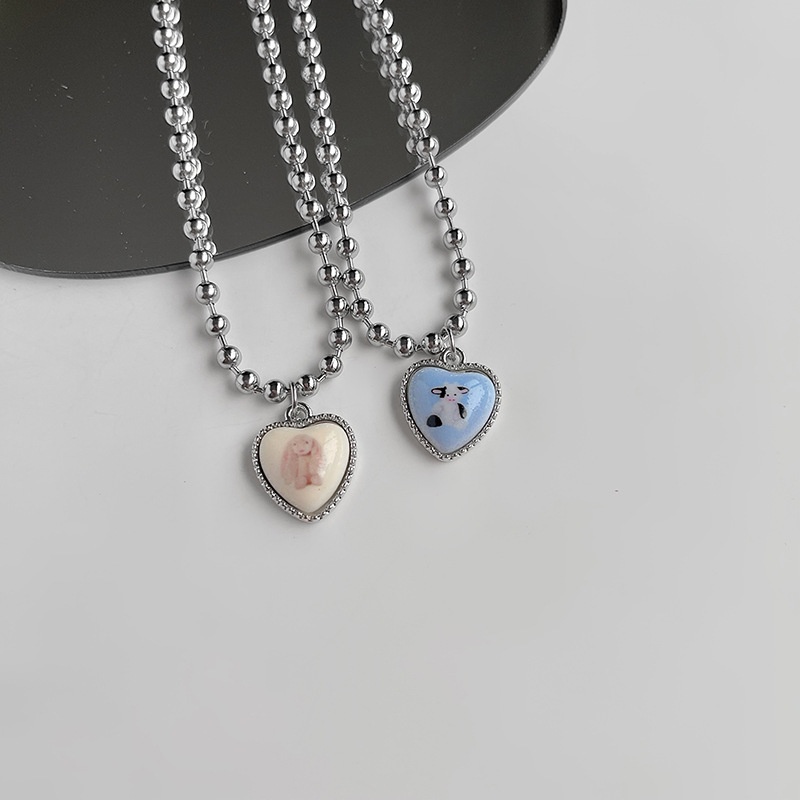 Dây chuyền bằng hợp kim có mặt hình trái tim thời trang cho nữ