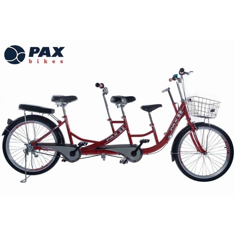 Xe đạp đôi PAX 2 SPORT Trọng lượng sử dụng: 2 người lớn <300kg – Thông số: DxC: 2300 x 650-850
