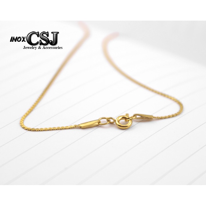 dây chuyền nữ inoxsố 8 nhỏ nhí khóa xịn màu vàng siêu đẹp, bền màu, chuẩn thời trang