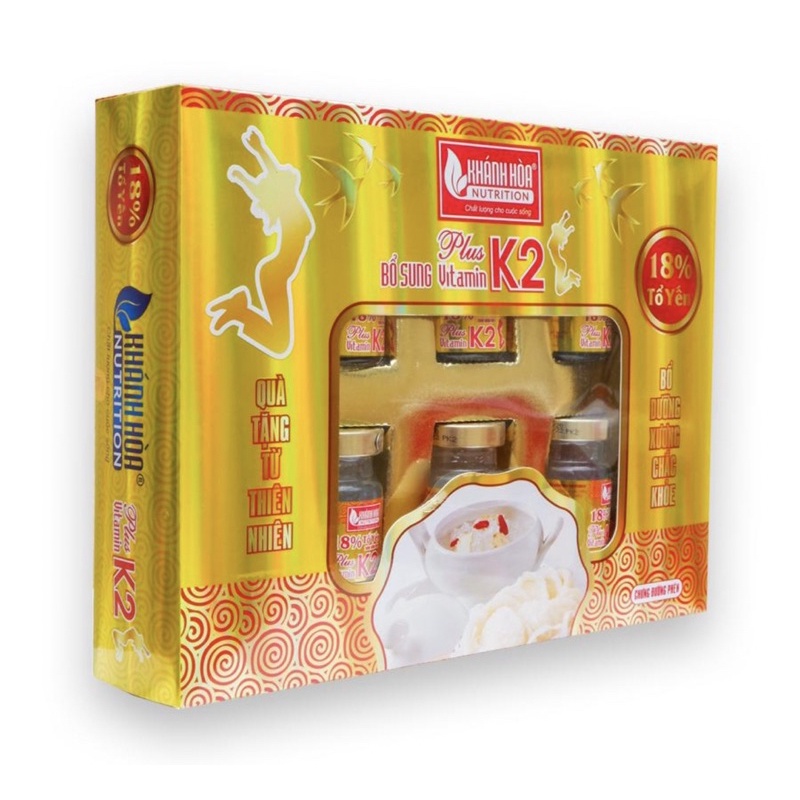 Tổ yến chưng đường phèn 18% Khánh Hoà Nutrition (Hộp 6 lọ 70ml)