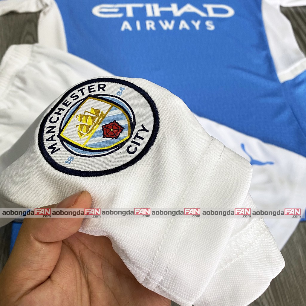 Quần Áo Bóng Đá Man City Trắng Sân Khách 21/22, Áo Bóng Đá