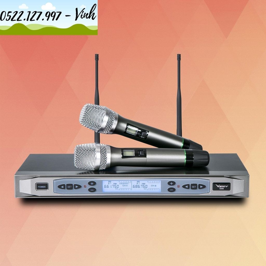 Micro Không Dây Cao Cấp VietKTV C200 PRO - Hàng chính hãng - Gia Khang Shop