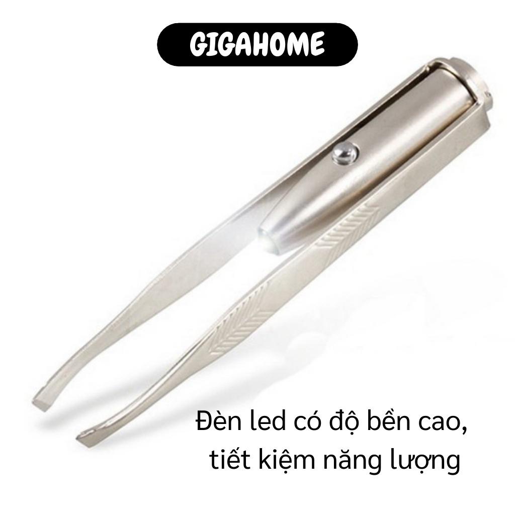 Nhíp Nhổ Lông Mày GIGAHOME Dụng Cụ Nhổ Lông Có Đèn Pin Tích Hợp Để Dễ Dàng Thực Hiện 4050