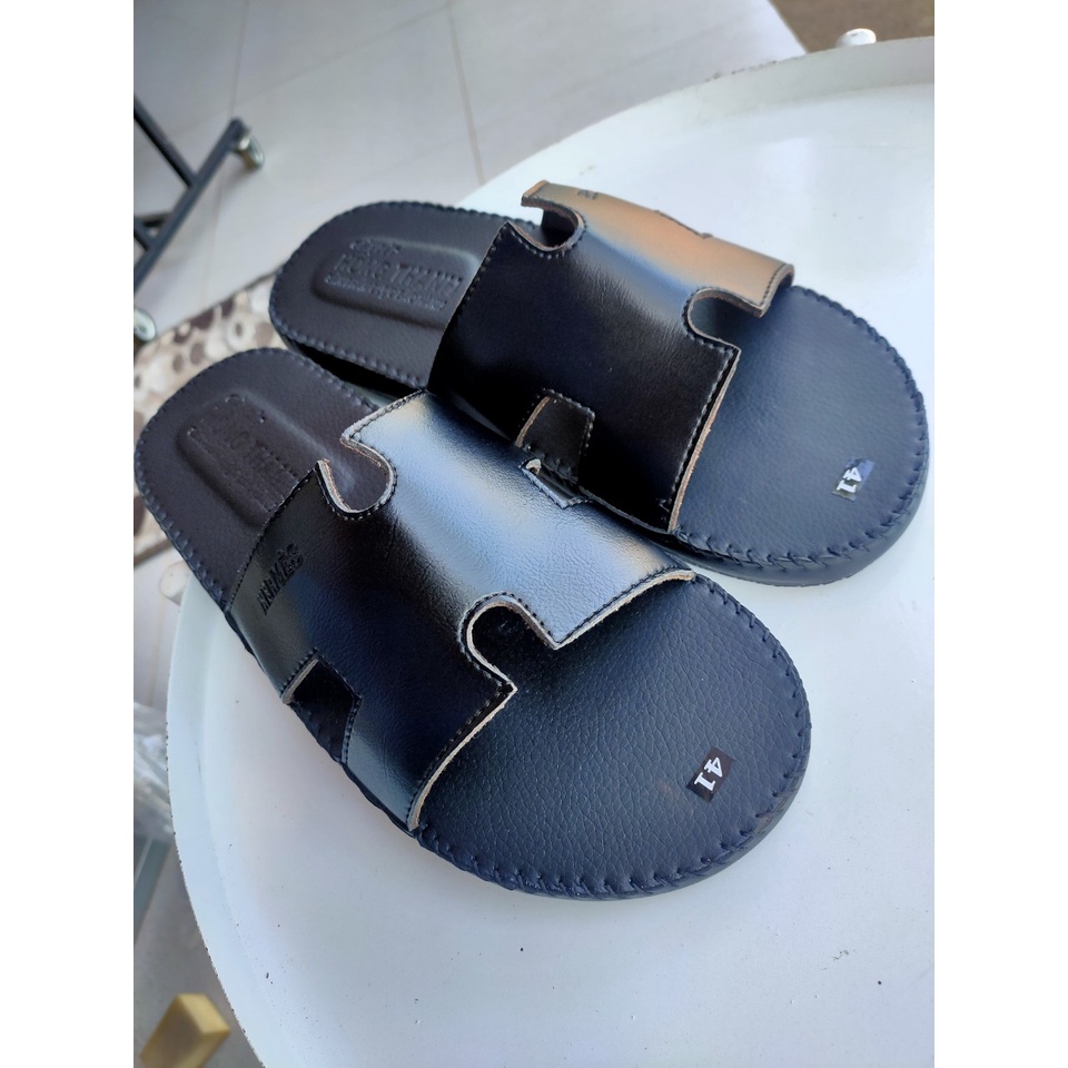 Dép Da Nam Cao Cấp Dép Nam Chữ H Da Bò Đế Caosu Cao Cấp Hồng Thạnh