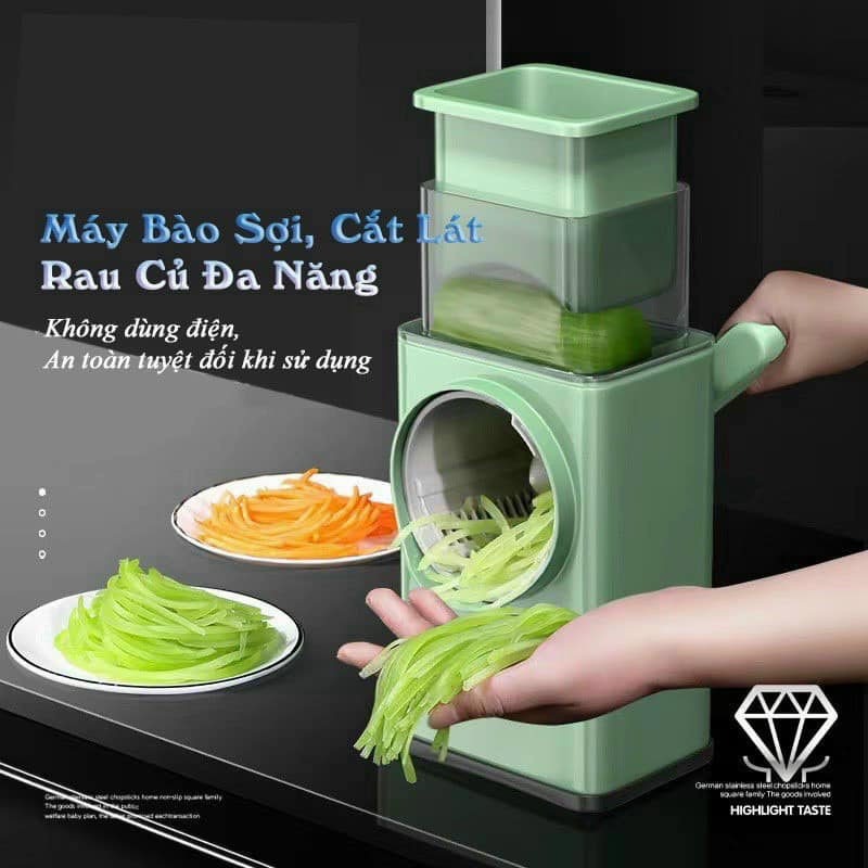 Dụng Cụ Thái Rau Củ Quả Đa Năng 4 in 1.Máy Cắt Máy Bào Củ Qủa Đa Năng Cỡ Lớn