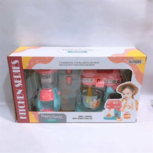 Hộp đồ chơi gia dụng máy xay sinh tố , máy đánh trứng Happy Family