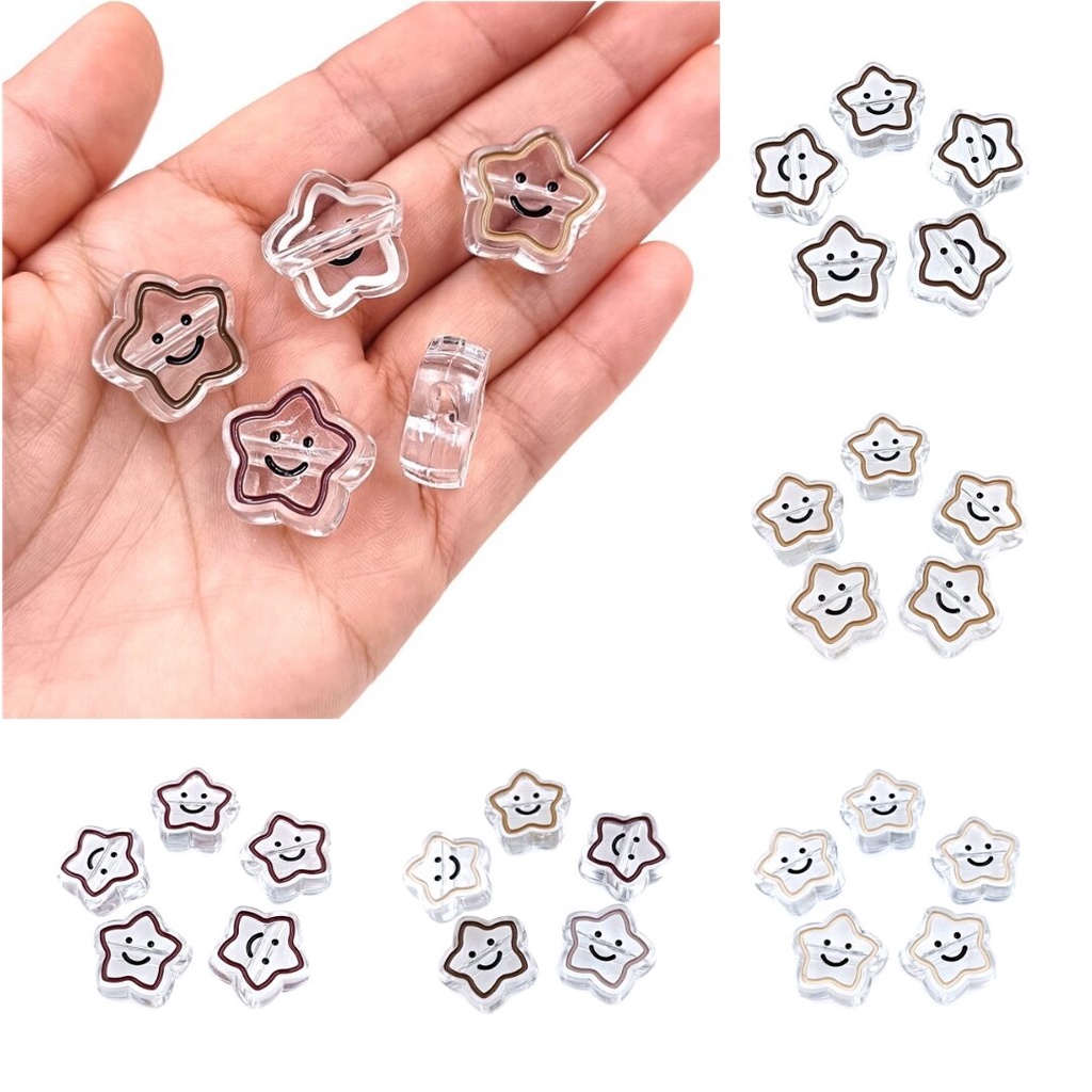 Bộ 5 Hạt Acrylic Dùng Làm Trang Sức Thủ Công