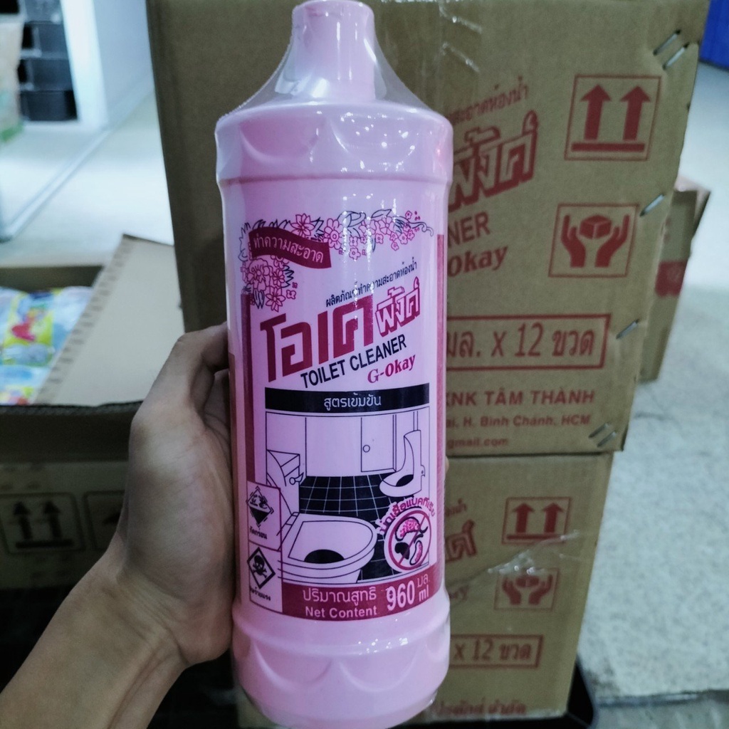 Chai Tẩy Toilet Bồn Cầu OKAY Thái Lan 960ml