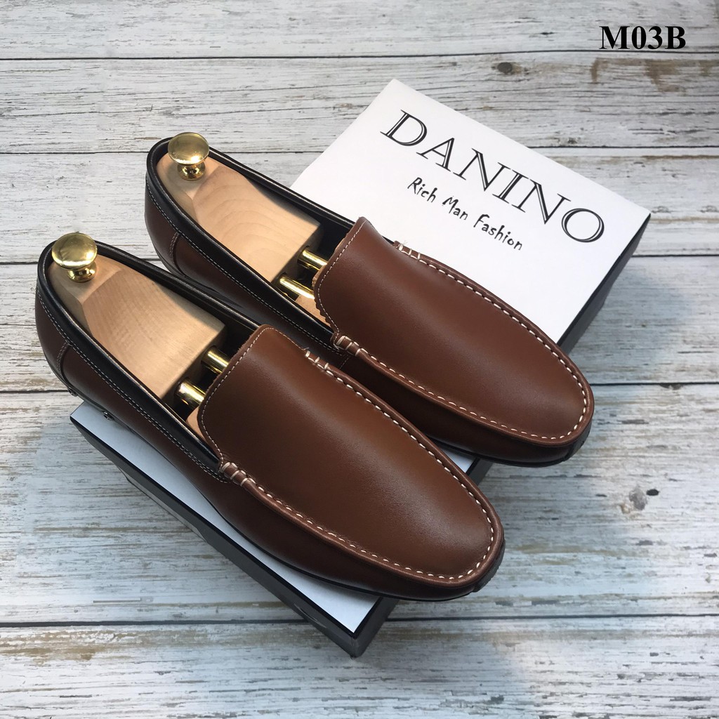 Giày tây nam giày lười nam da bò Giày công sở nam cao cấp M03B