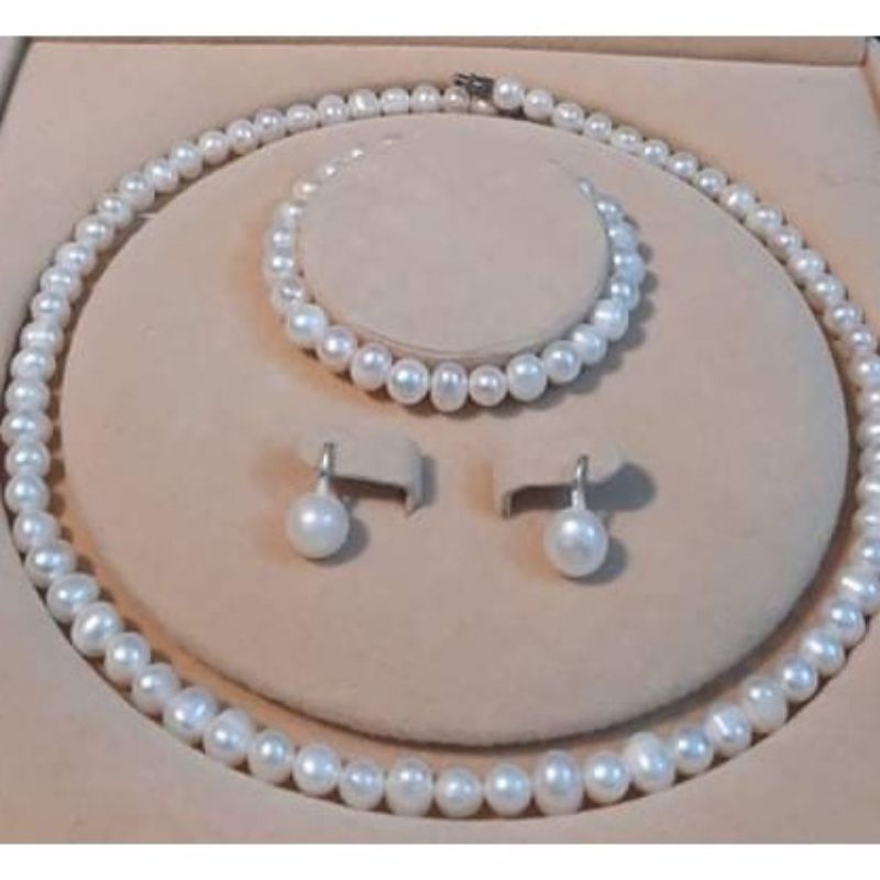 Bộ trang sức trai thiên nhiên set 4 món làm quà tặng sang trọng đẳng cấp