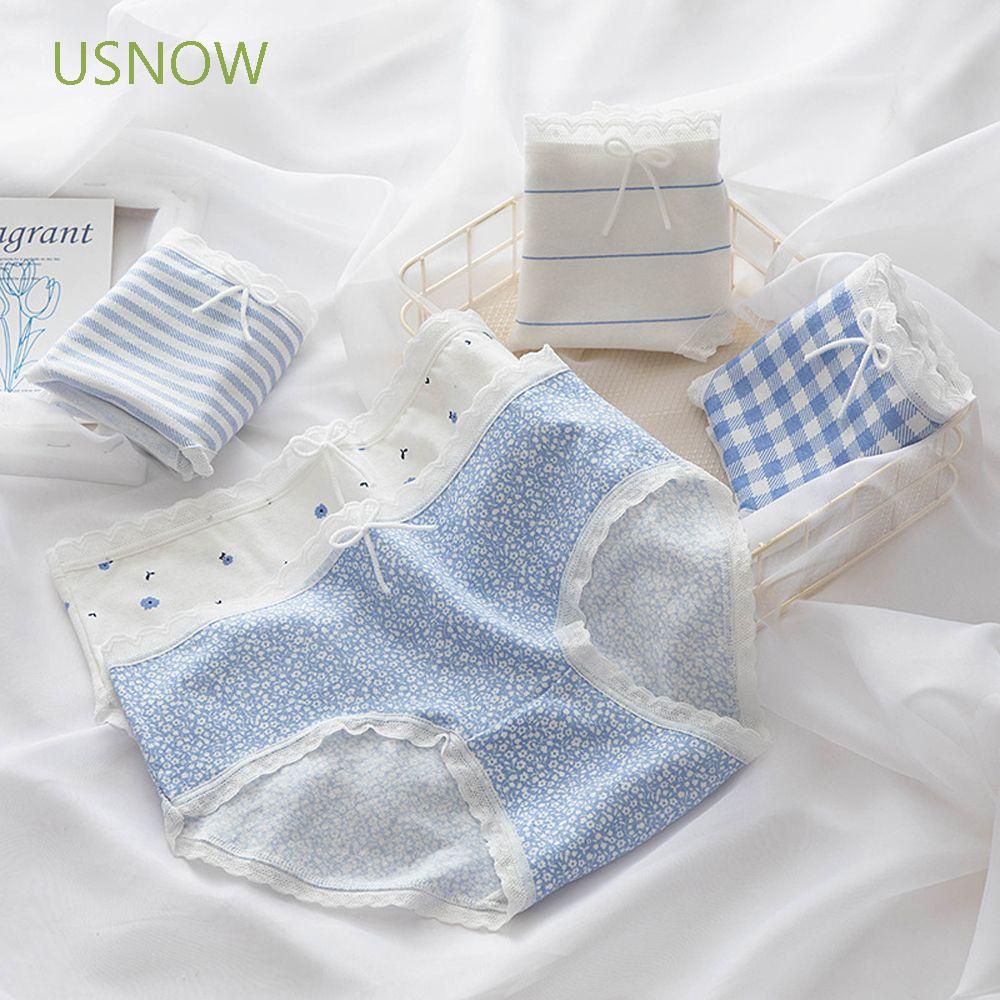 Quần lót cotton phối ren đính nơ dễ thương phong cách Hàn Quốc quyến rũ cho nữ