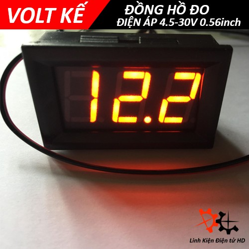 Đồng hồ đo điện áp Volt kế 0.56 inch - Vôn kế đo 4.5v-30v