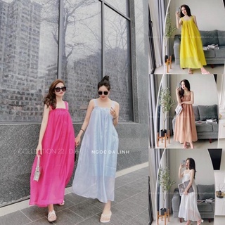 [FREESHIP - HÀNG LOẠI 1] VÁY MAXI/ĐẦM MAXI 2 DÂY BẢN TO 6 MÀU SIÊU XINH