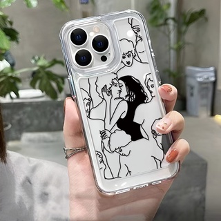 Ốp Điện Thoại Trong Suốt Hình Không Gian Phong Cách Phương Tây Cho iphone 14ProMax 14Plus 13 11 12 7Plus X XR
