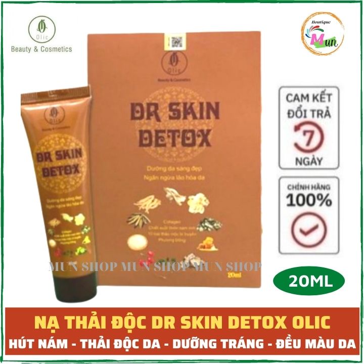 Mặt nạ thải độc hút nám Dr Skin Detox Olic mẫu mới nhất - thải chỉ, sáng da, se khít lỗ chân lông