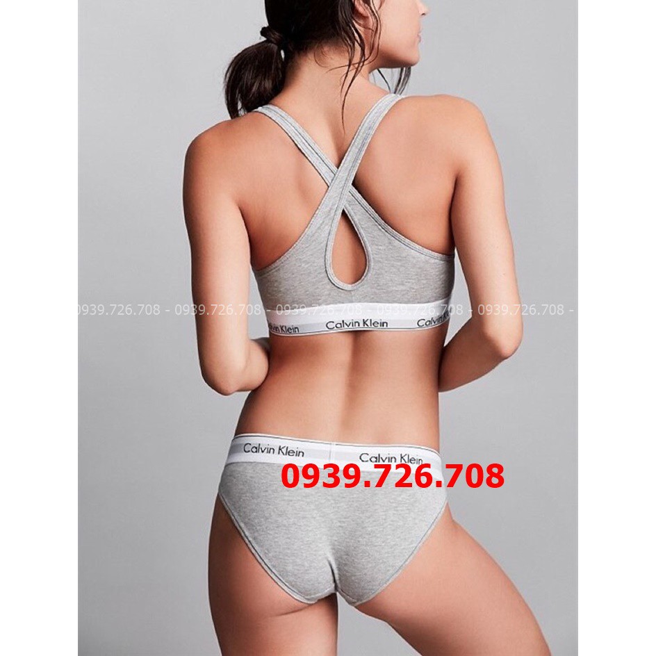 Bộ đồ lót CK ko gọng❤️FREESHIP❤️ Bộ đồ lót.CK cotton chéo lưng không mút - có khe nhét tặng thêm mút mỏng MÀU đen - xám | BigBuy360 - bigbuy360.vn