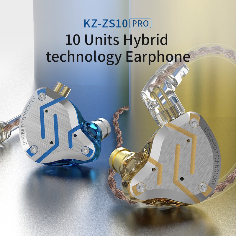 Tai Nghe Nhét Tai Kz Zs10 Pro 4ba + 1dd Hybrid 10 Units Hifi