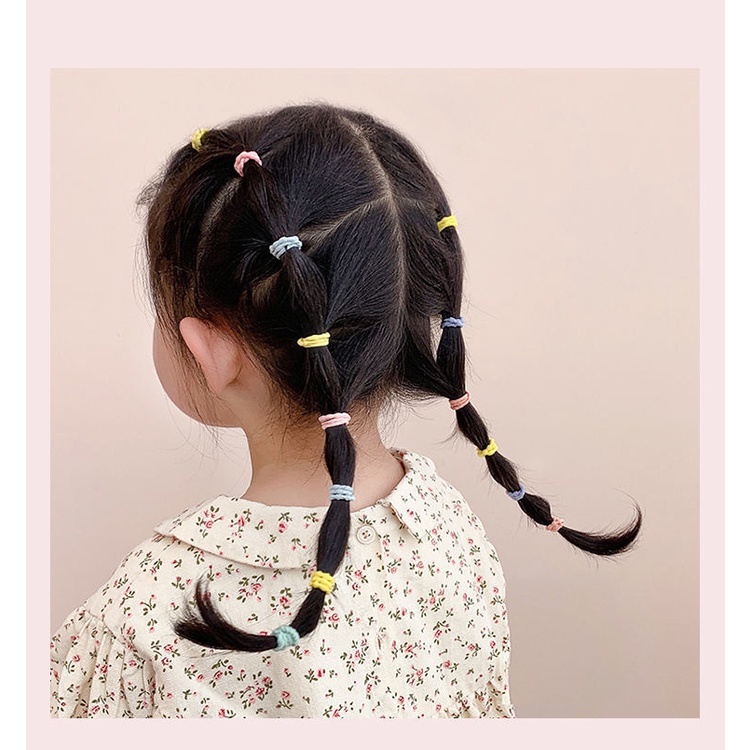 Set 300 Dây Buộc Tóc Nhiều Màu Cho Bé