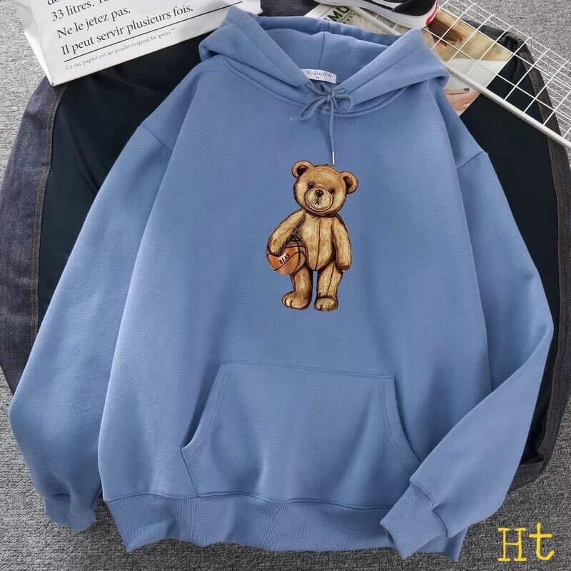 Áo hoodie gấu cầm bóng HT11